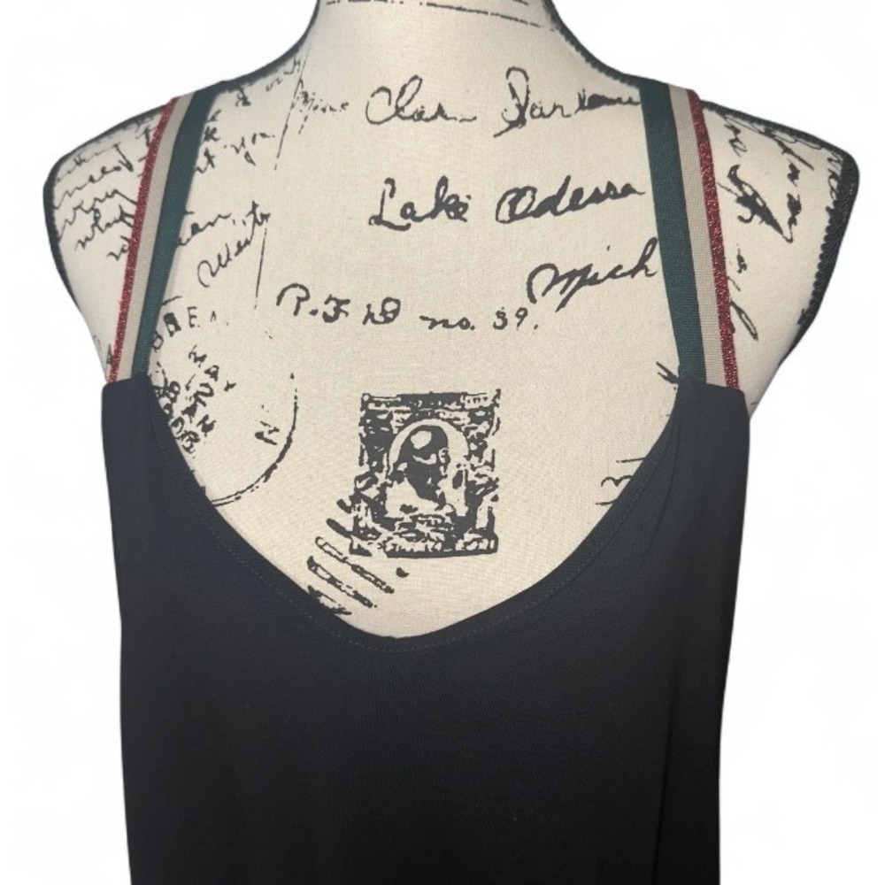 Saint + Sofia Black‎ Organic Cotton Maxi Dress Women's Size 12 UK 16 EU XL - Picture 4 of 14